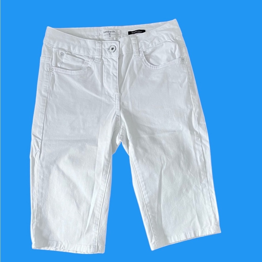 Sandwich white cotton shorts size 32